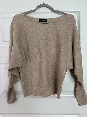 chic Taupe Boatneck Knit Sweater